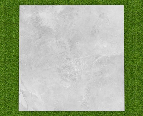 20mm Light Grey Outdoor Garden Floor Tile On Grass