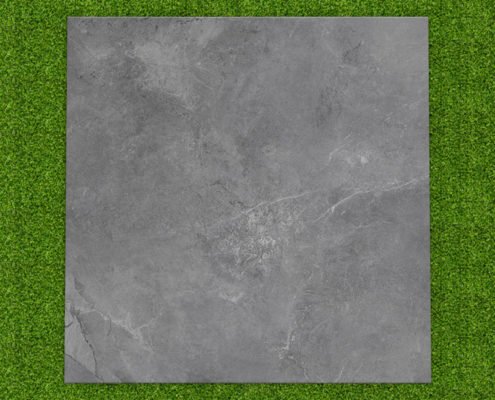 20mm Grey Outdoor Garden Floor Tile On Grass