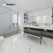 Large White Tile Shower 120x240