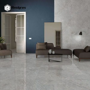 Large Grey Polished Marble Slab Porcelain Tiles