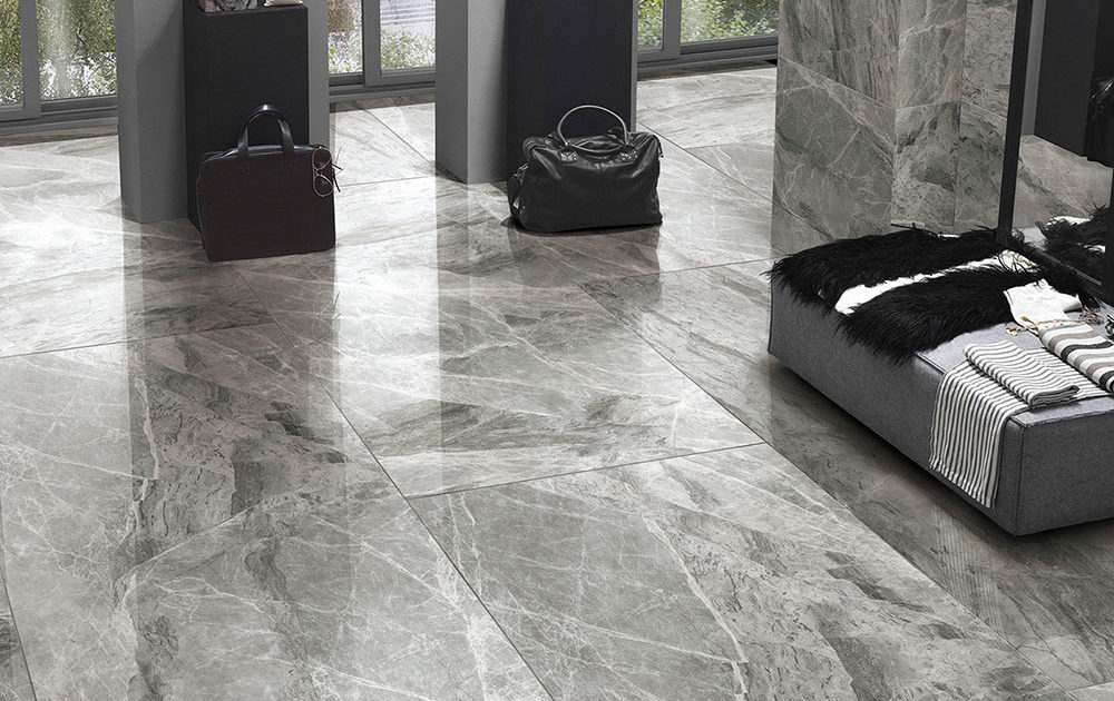 Shower Large Grey Polished Marble Porcelain Floor Tile Realgres