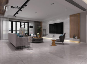 Large Format Gray Porcelain Slab for Living Room