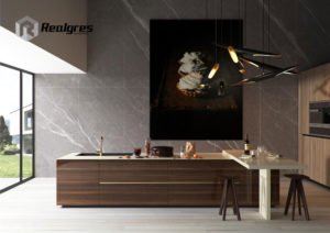 Large Format Gray Porcelain Slab