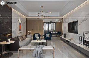 modern large porcelain slab for living room