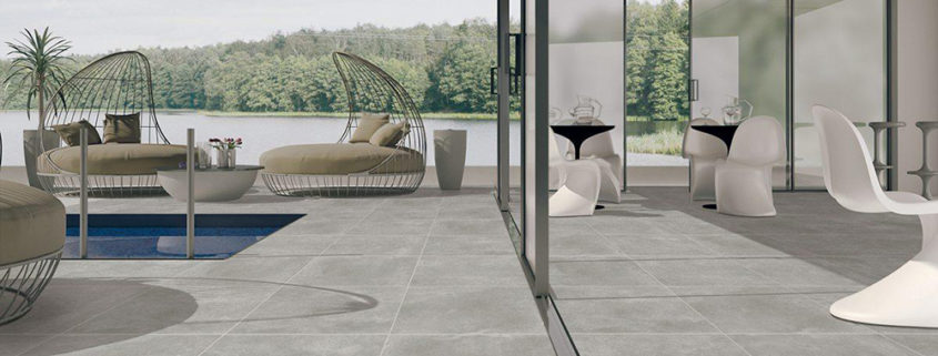 2cm grey full body porcelain floor tile