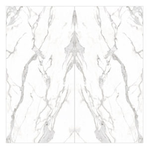 Book Match White Polished Porcelain wall Tiles
