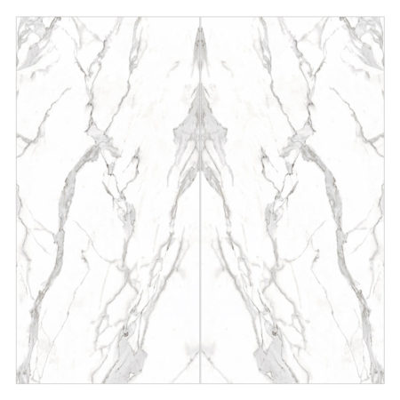 Book Match White Polished Porcelain wall Tiles