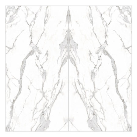 Book Match White Polished Porcelain wall Tiles