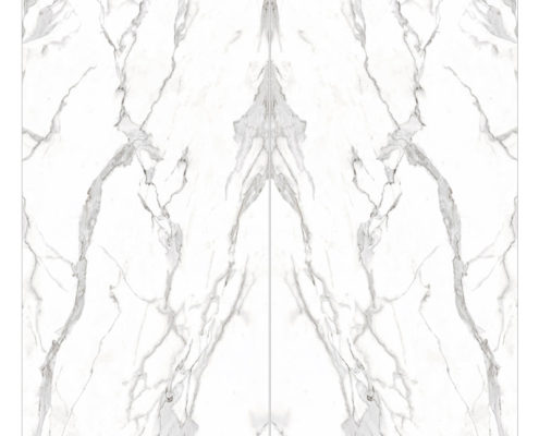 Book Match White Polished Porcelain wall Tiles