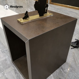 Cement Style Brown Ceramic Rustic Tiles for Table