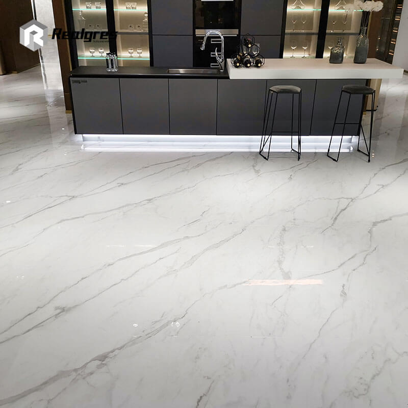 White Glossy Modern Porcelain Floor Tile