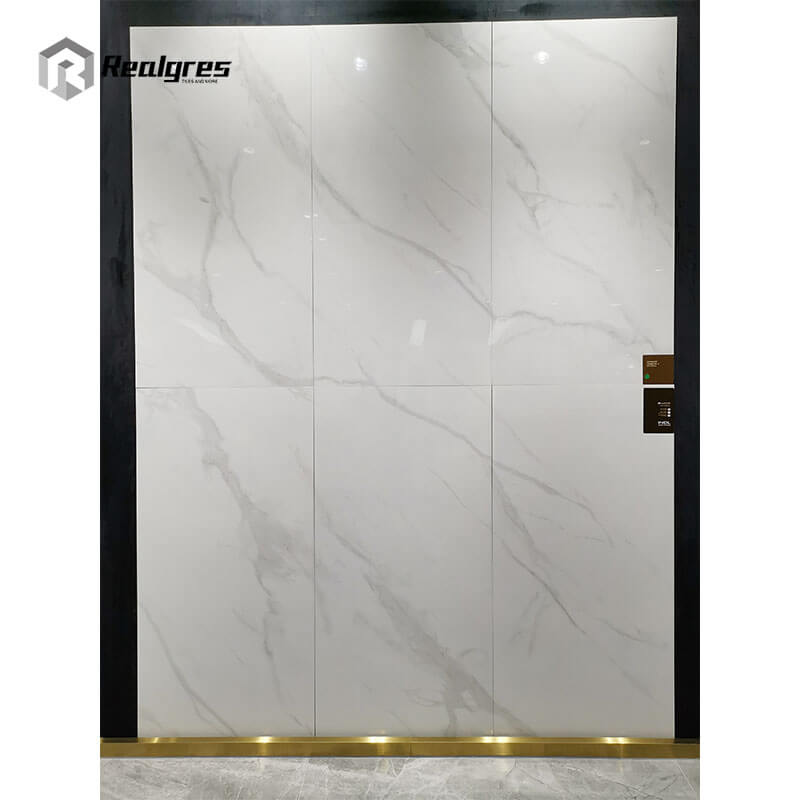 Marble Look Porcelain Tile Bathroom 60x120