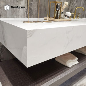 White Polished Porcelain Tile Shower