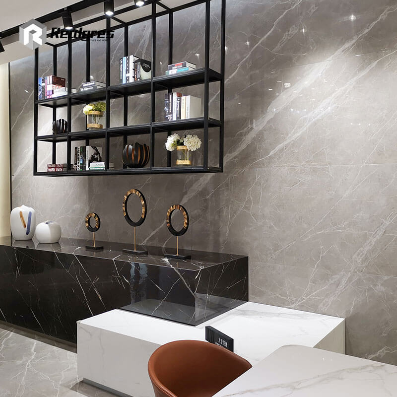 90x180cm Grey Polished Porcelain Tile That Look Stone