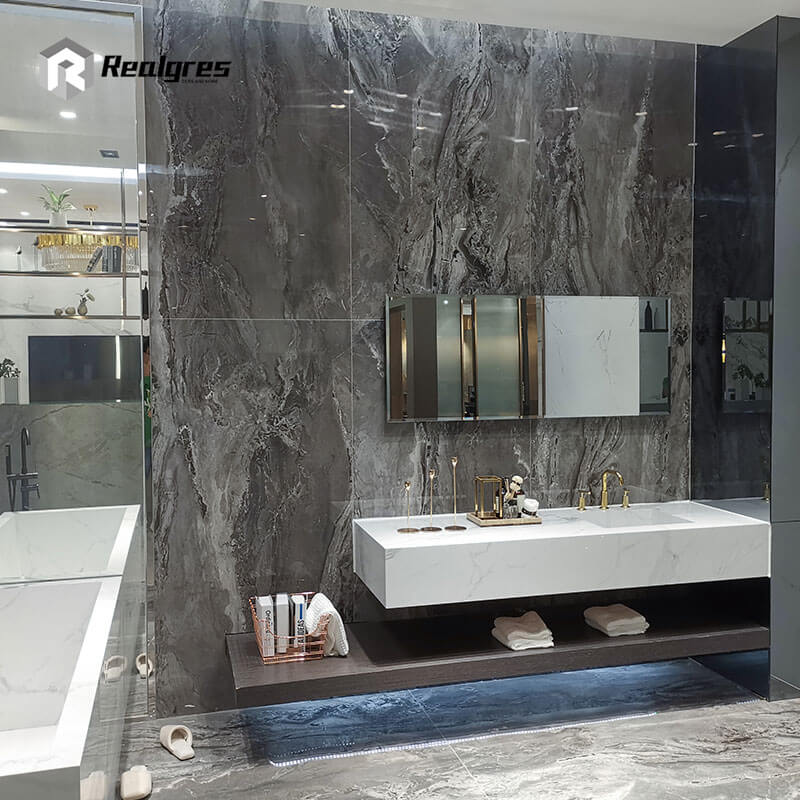 Gray Porcelain Wall Tile for Bathroom