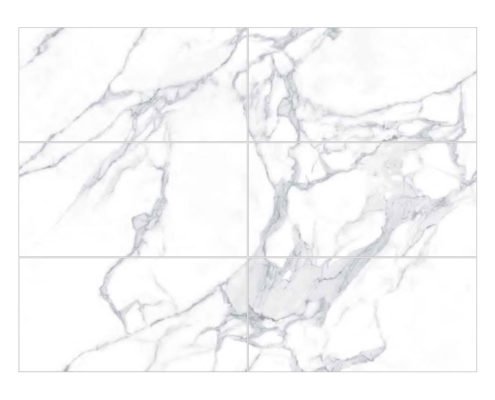 90*180cm White Carrara Polished Porcelain Tile