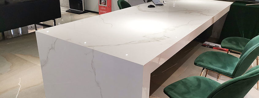 white carrara tile for coutertop