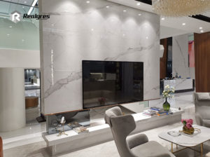 infinity white marble porcelain tile for Tv Backgroud