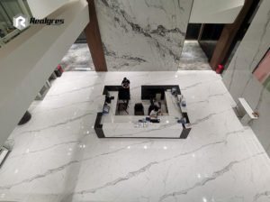 infinity white marble porcelain tile for lobby