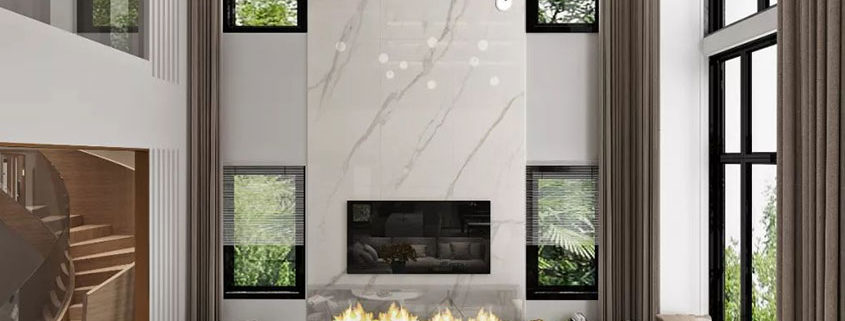 white carrara large marble porcelain floor tile