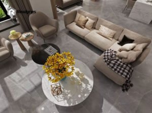 modern grey large marble porcelain tile for living room