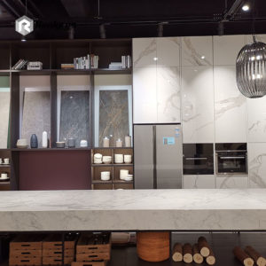 modern Large white porcelain floor tile for kitchen cabinet