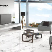 glossy white large tile