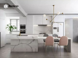 White lacquer kitchen cabinets