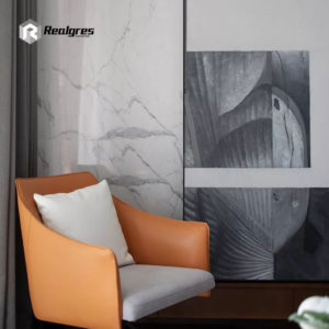 White Large Format Porcelain Tile Wall