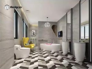 Neutral Large Porcelain Tile Slabs for Bathroom