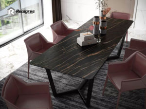 Black Large Format Porcelain Tile For Countertop