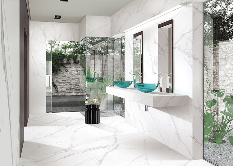 Bathroom Tile Ideas Use Large Tiles, How To Install Large Marble Tile On Walls