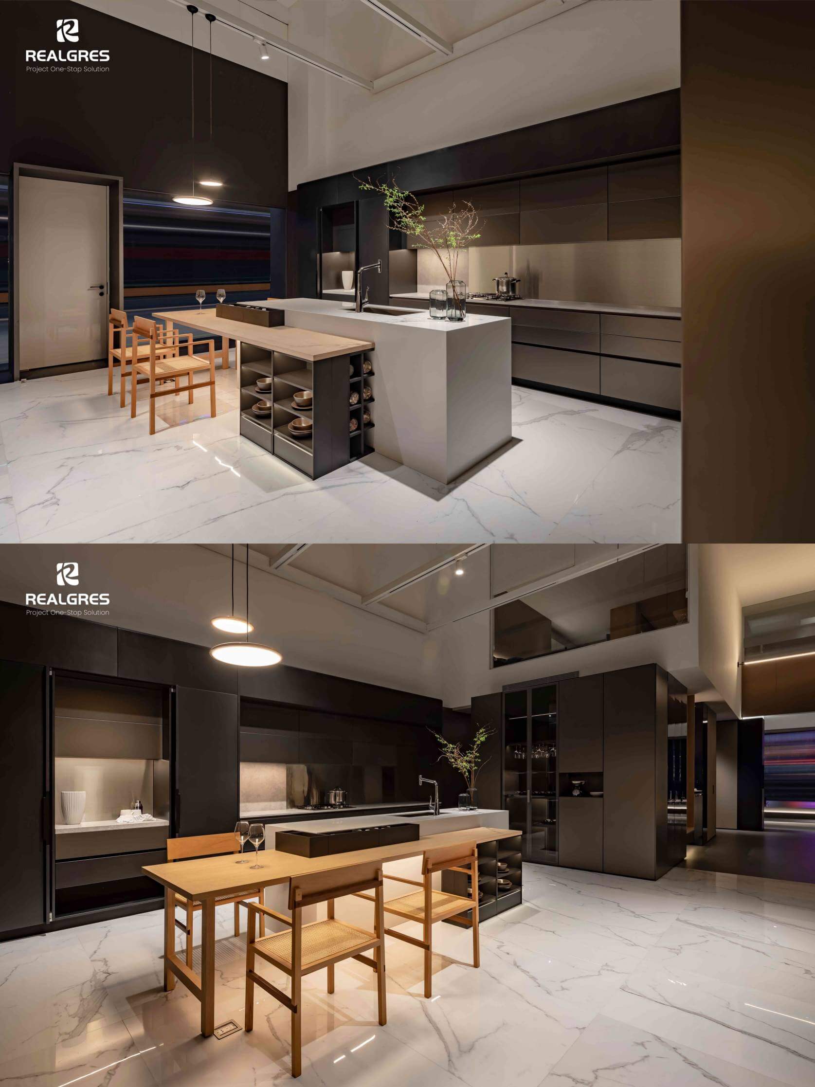 White Cabinets Quartz Countertops
